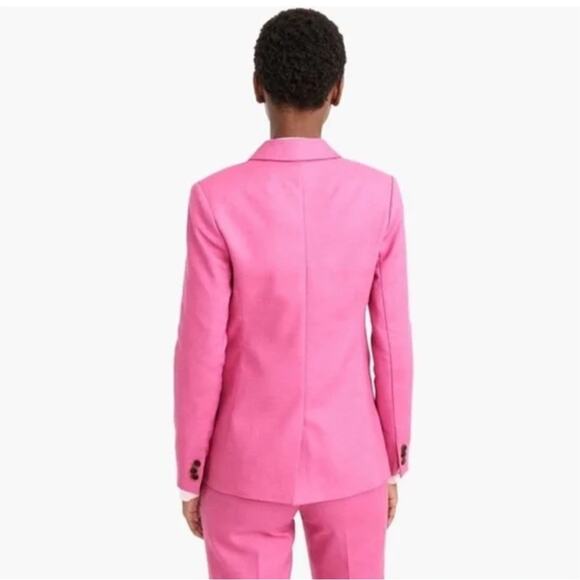J. CREW Parke linen blend single breast Barbiecore blazer 4 - Picture 3 of 7